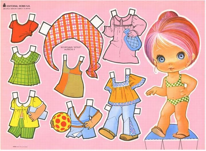 Paper dolls / Recortable muñecas.